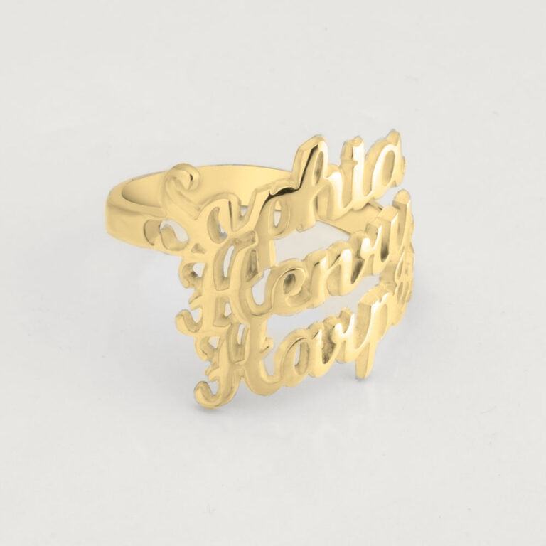 Personalized Two / Three Names Ring