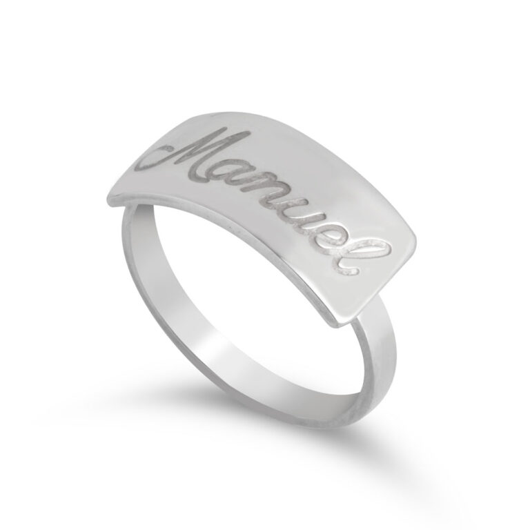 Engraved Bar Name Ring