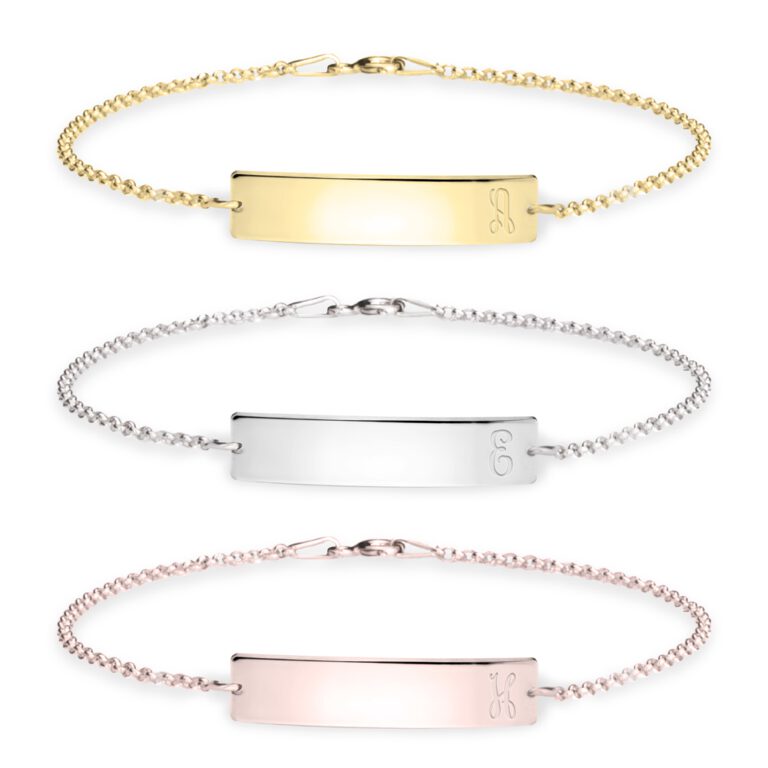 Initial Bar Bracelet