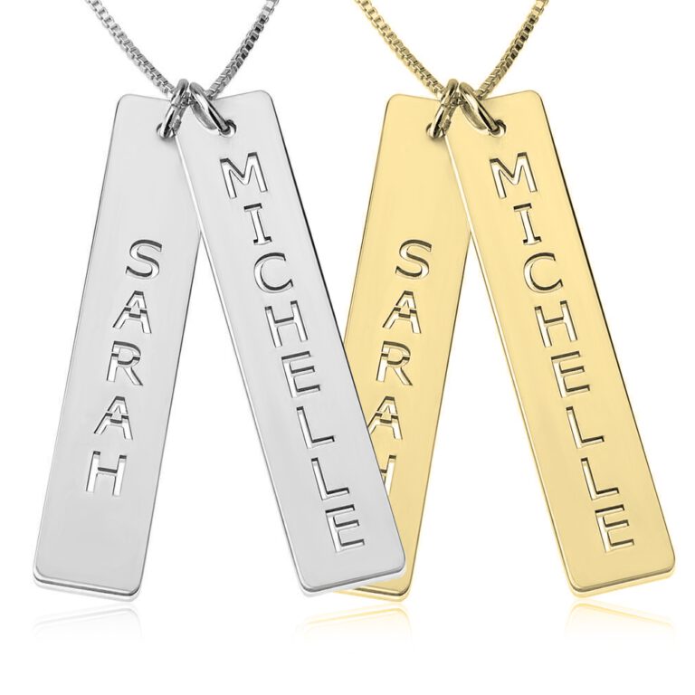 Vertical Double Bar Necklace