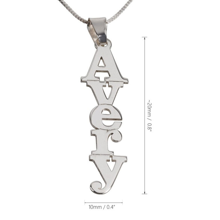 Vertical Name Necklace
