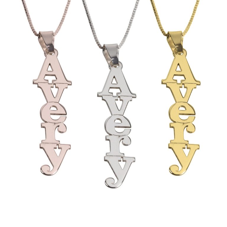 Vertical Name Necklace