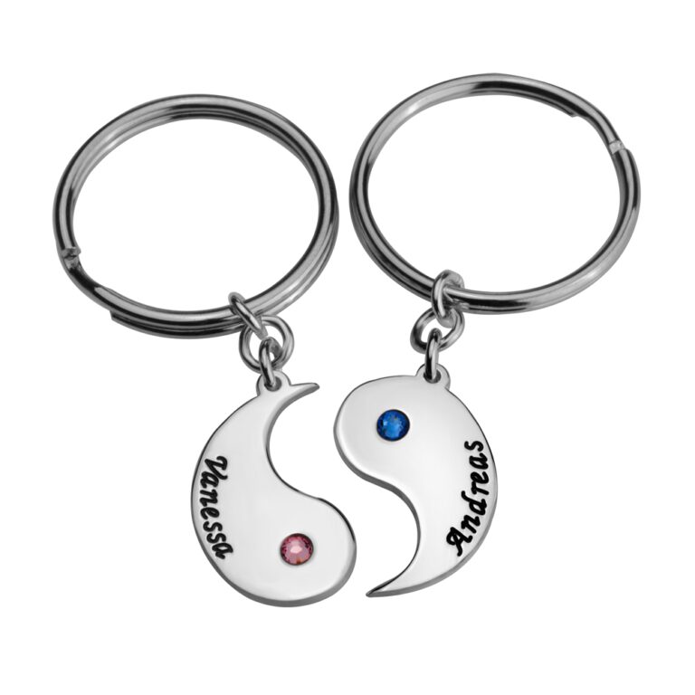 Personalized Yin Yang Keychain