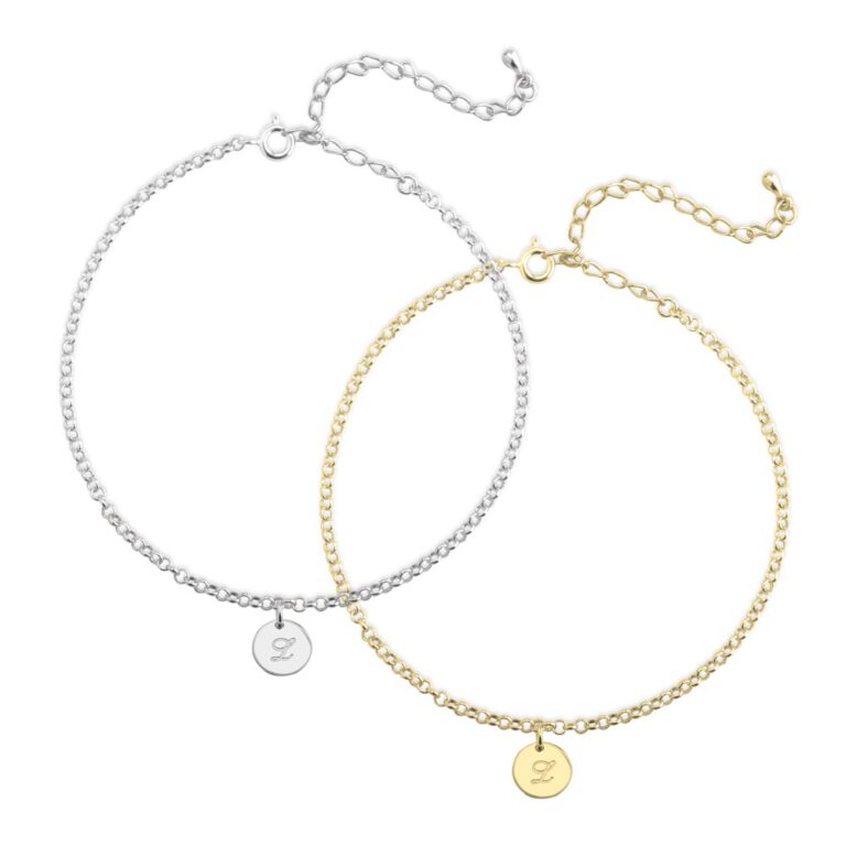 Initial Anklet - Ankle Bracelet with Initial