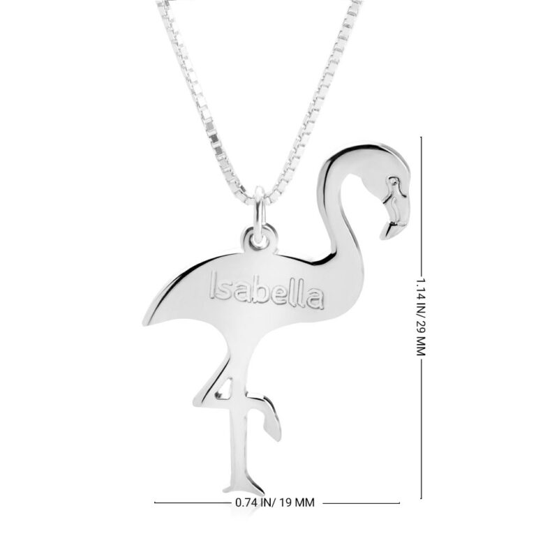 Personalized Flamingo Necklace