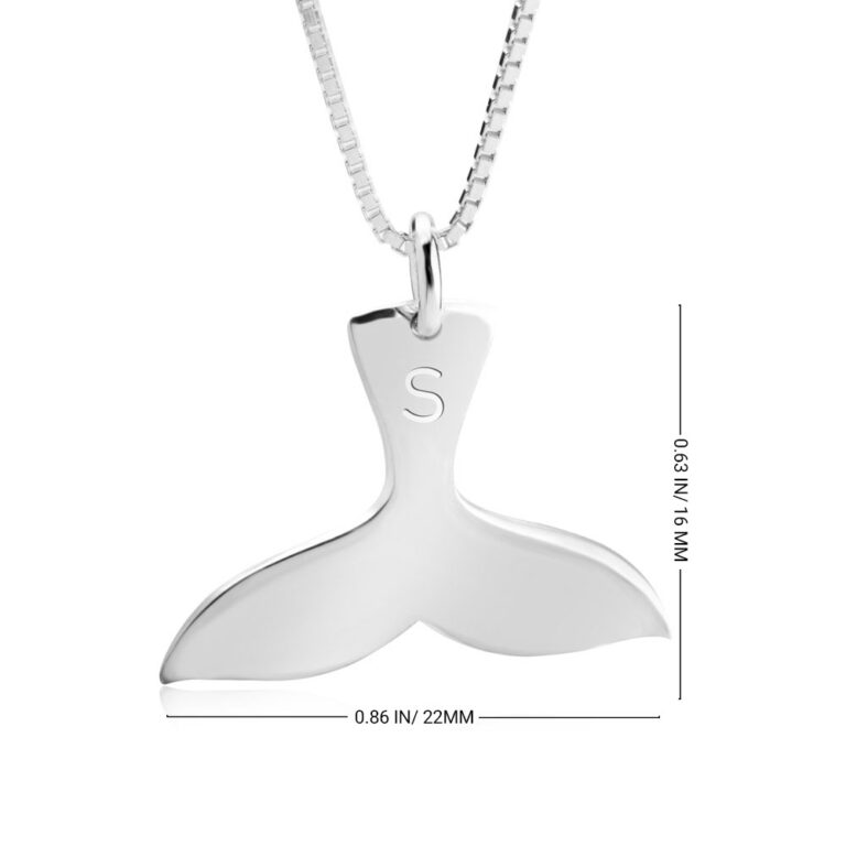 Personalized Whale Tail Necklace