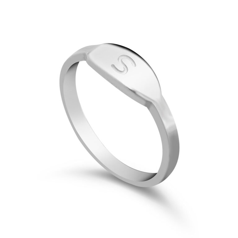 Dainty Initial Ring