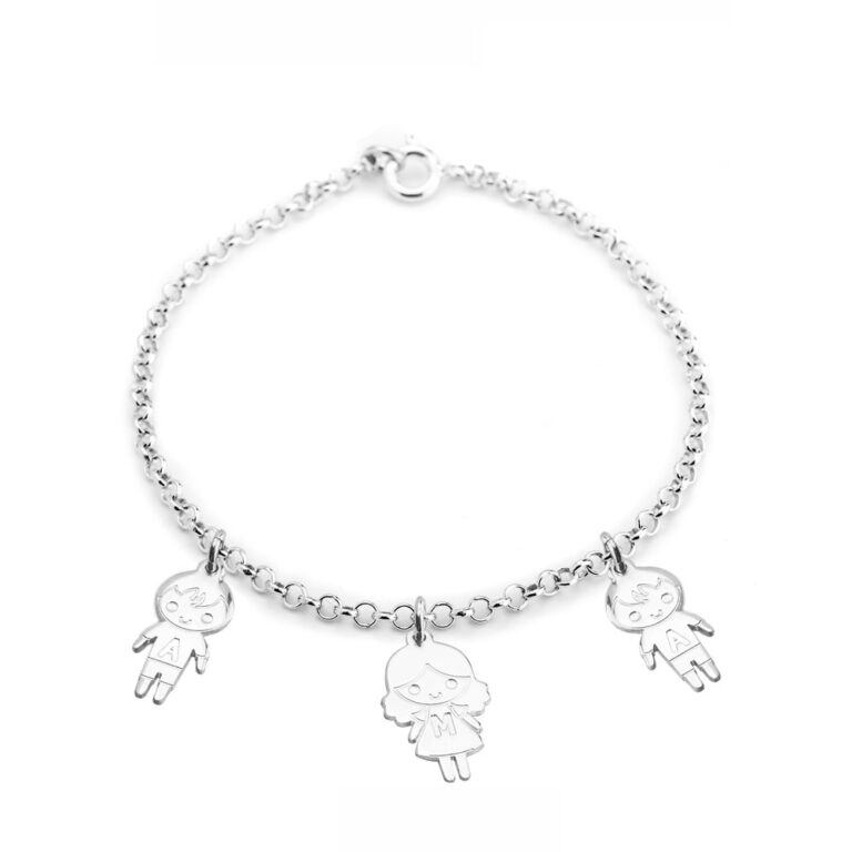 Mother’s Bracelet with Boy & Girls Charms