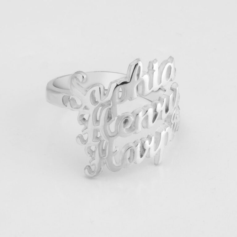 Personalized Two / Three Names Ring