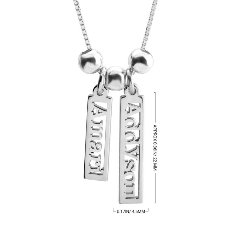 Vertical Multiple Name Necklace