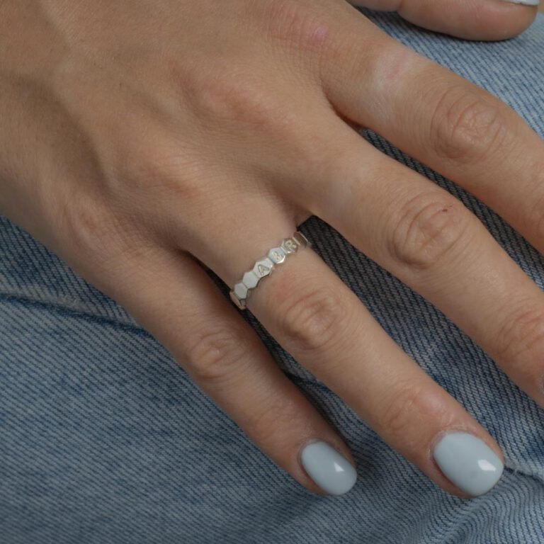 Personalized Honeycomb Ring
