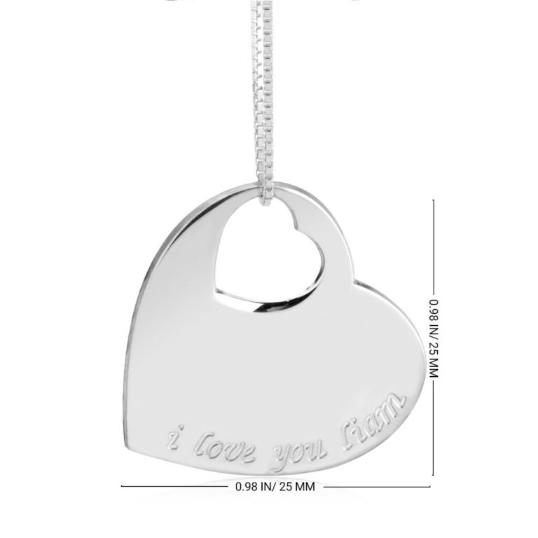 Small Cut Out Heart Necklace