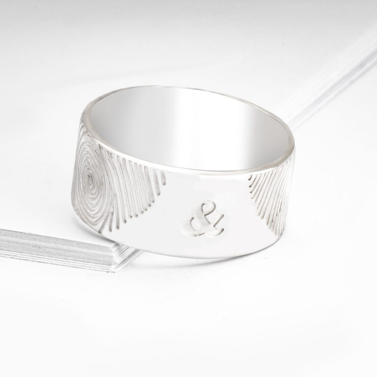 Fingerprint Couple Ring