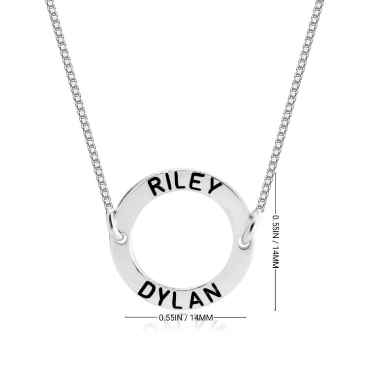 Personalized Circle Pendant Necklace