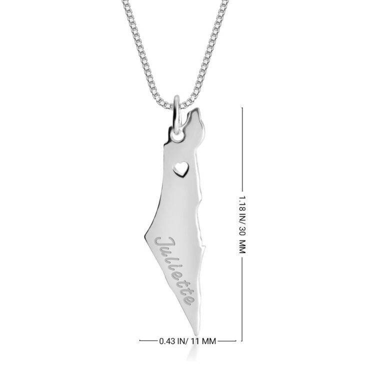 Israel Map Necklace