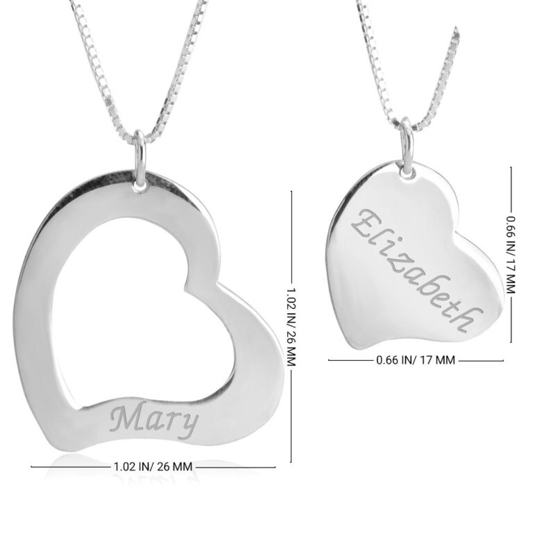 Mother Daughter Cut Out Two Necklaces