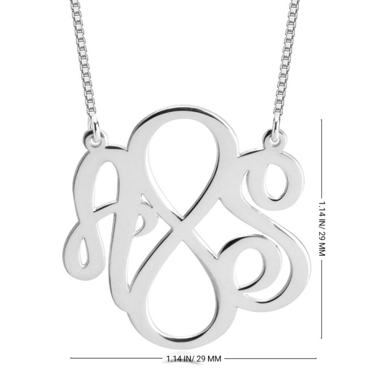 Two Initials Infinity Necklace