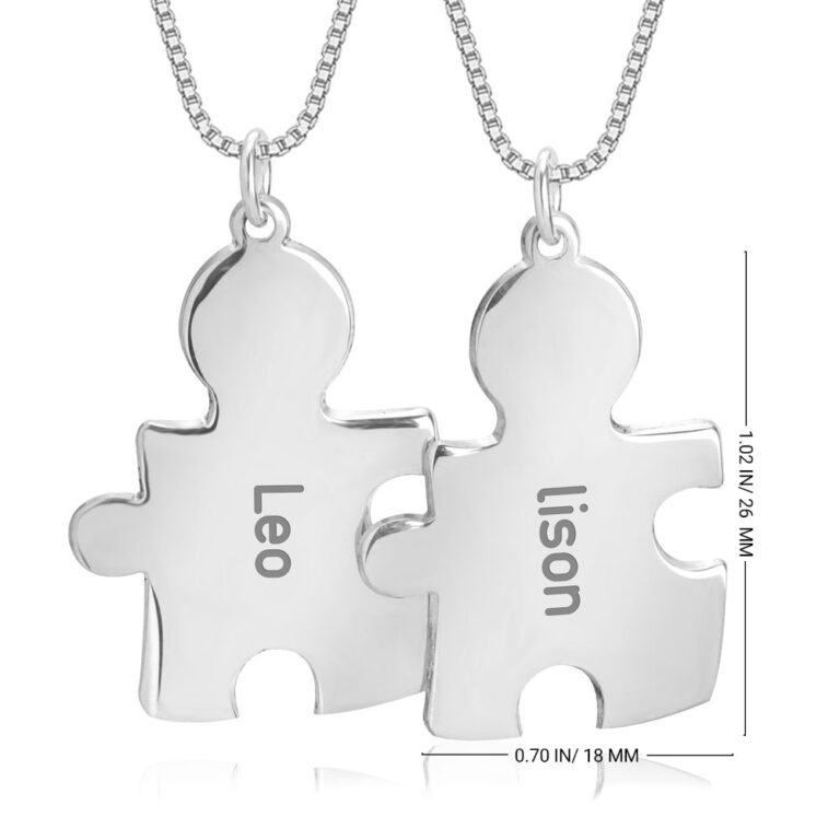 Puzzle Necklace for Couples