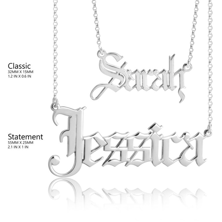 Gothic Name Necklace