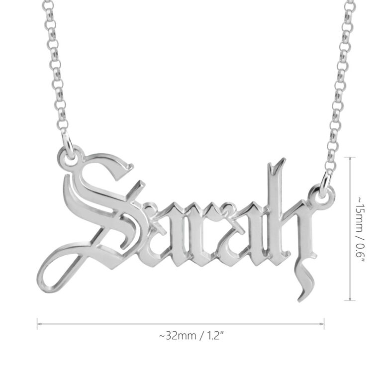 Gothic Name Necklace