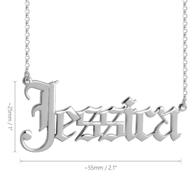 Gothic Name Necklace