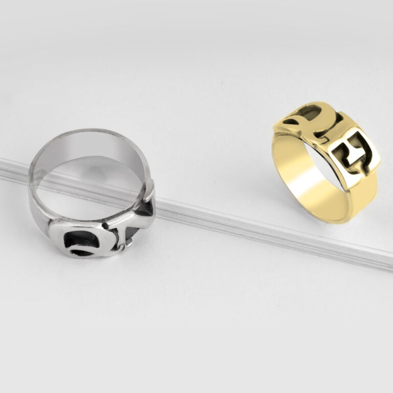 Personalized Signet Ring with Two Initials