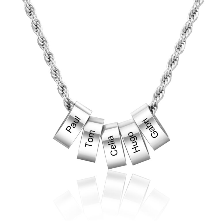 Unisex Necklace with Personalized Beads