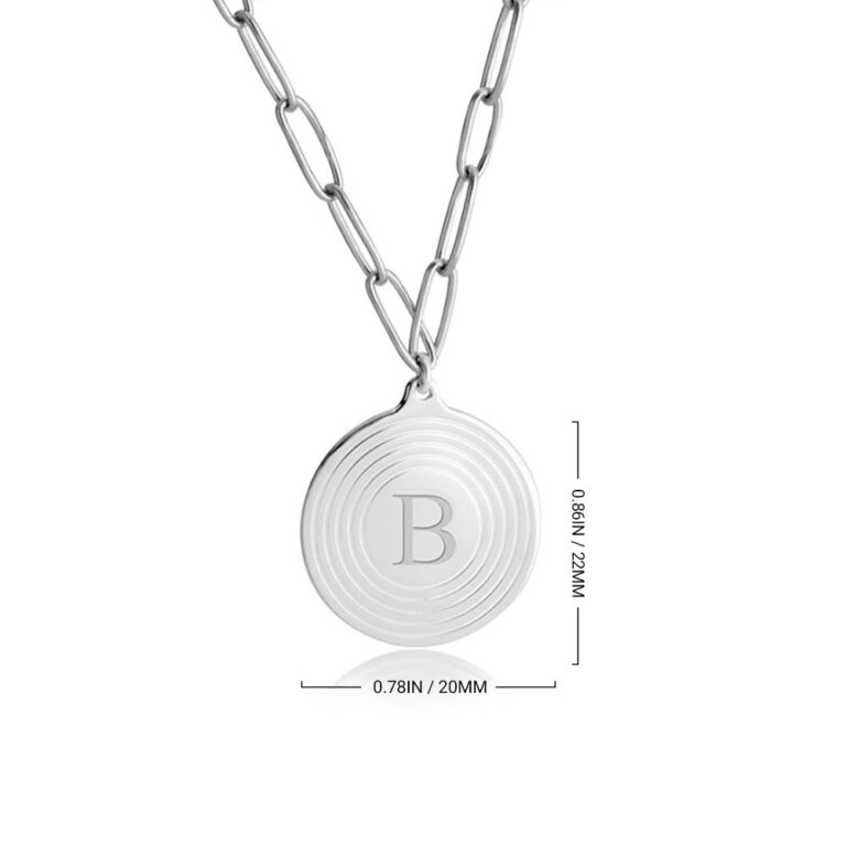 Paperclip Chain Initial Necklace