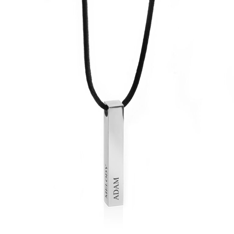 3D Bar Name Necklace for Men