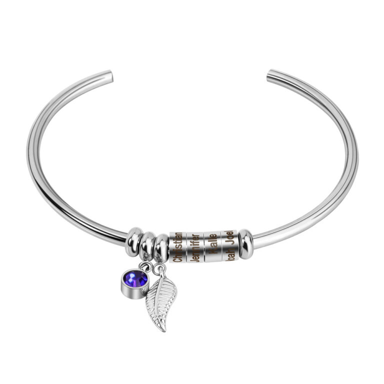 Charm Bracelet with Engraved Names
