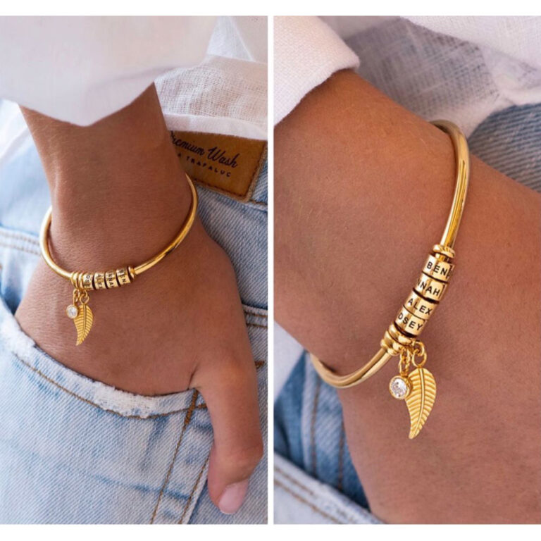 Charm Bracelet with Engraved Names