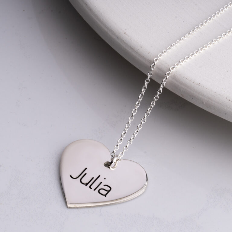 Heart Pendant Name Necklace