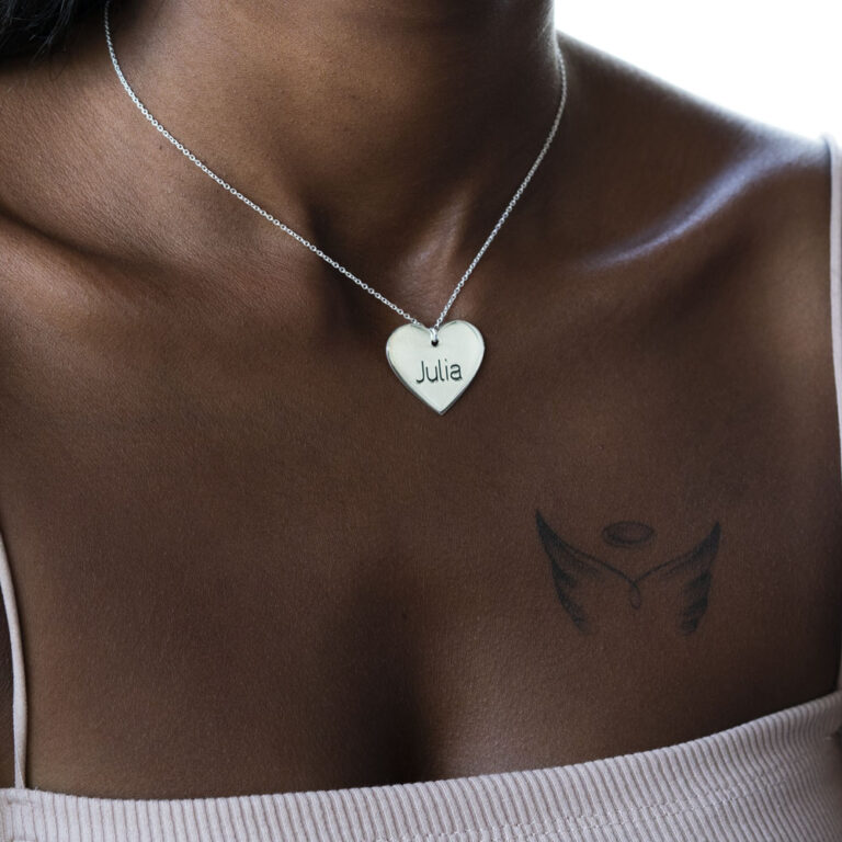 Heart Pendant Name Necklace
