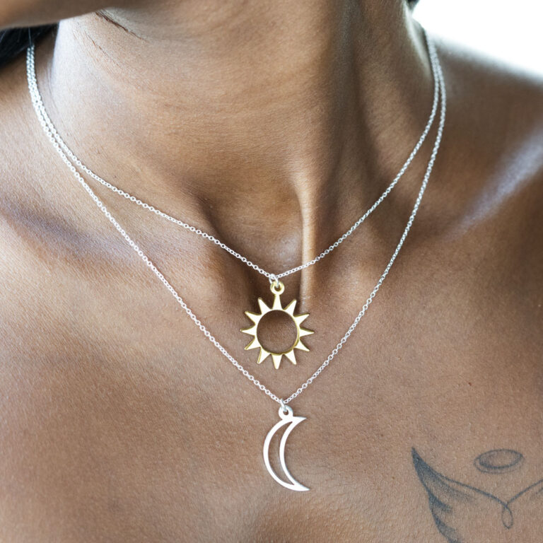 Sun and Moon Layered Necklace