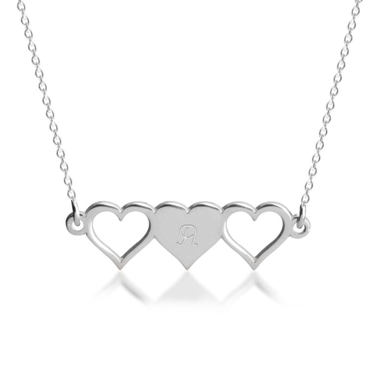Initial Hearts Friendship Necklace Set