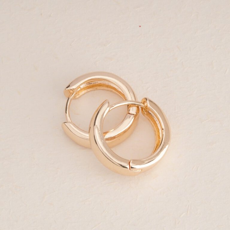 Gold Hoop Pearl Earrings