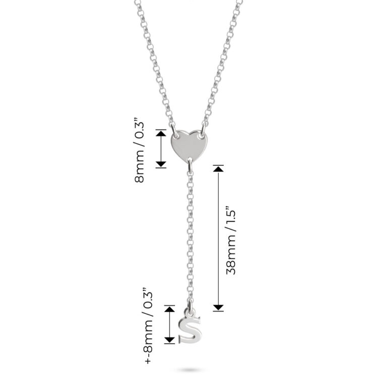 Initial Necklace with Heart