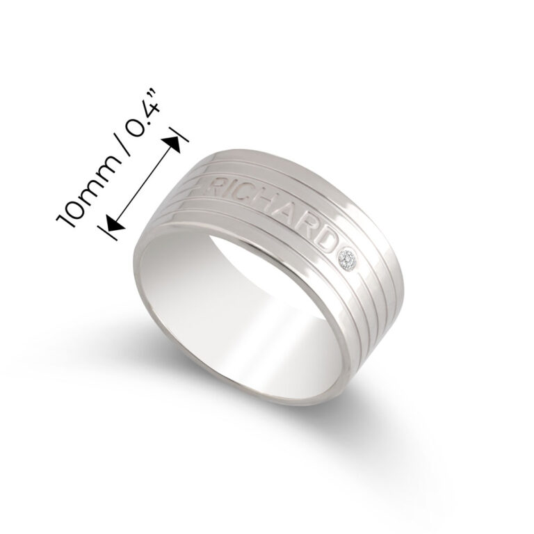 Name Ring with Diamond