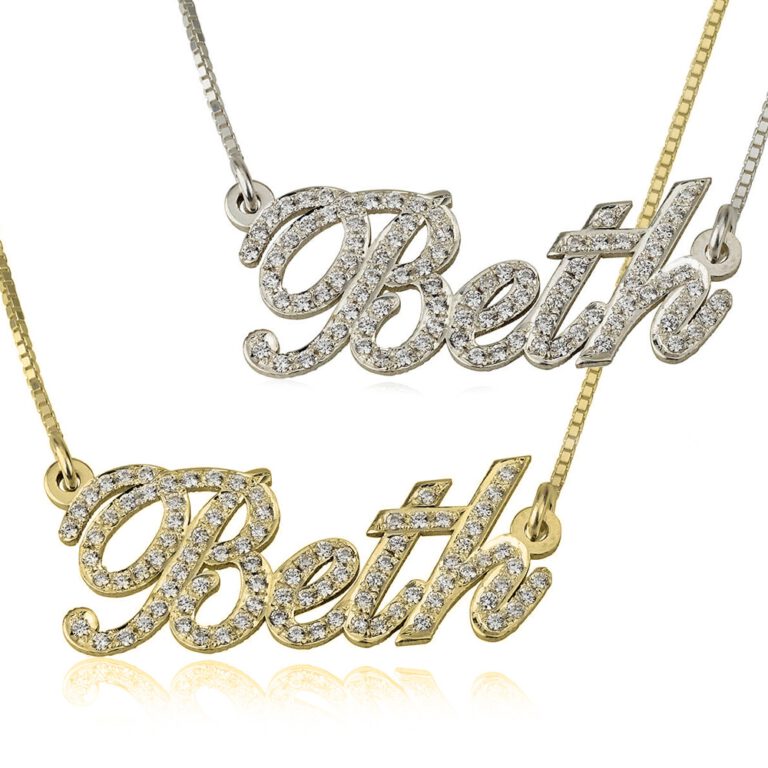 Cubic Zirconia Name Necklace