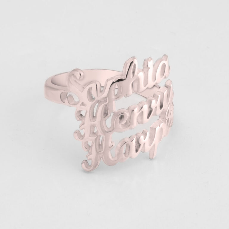 Personalized Two / Three Names Ring