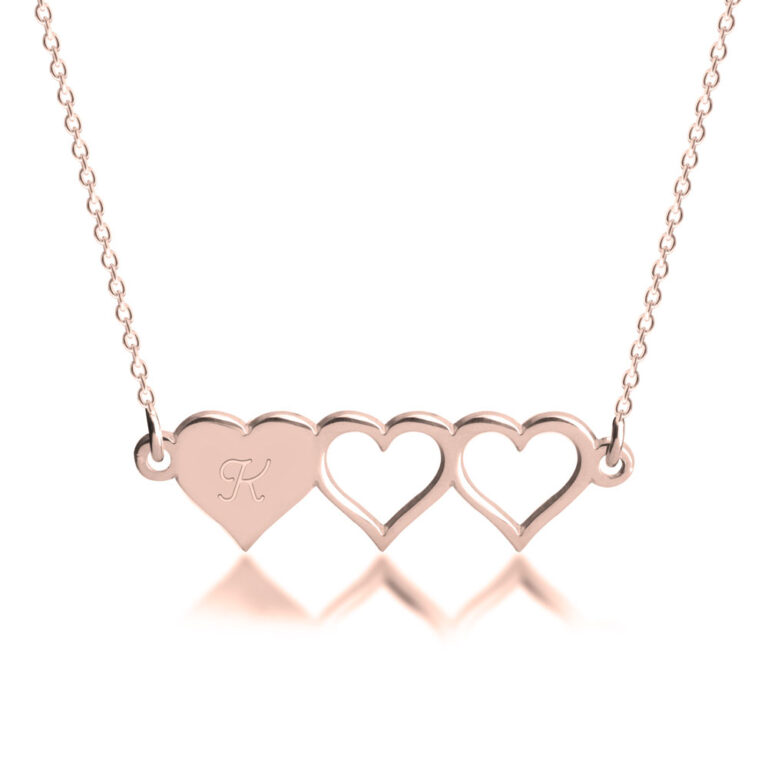 Initial Hearts Friendship Necklace Set