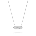 שרשרת בר מעוגלת עם חריטה