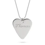 שרשרת מפרט גיטרה לב בעיצוב אישי