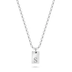 שרשרת אות חרוטה על פלטה לגבר