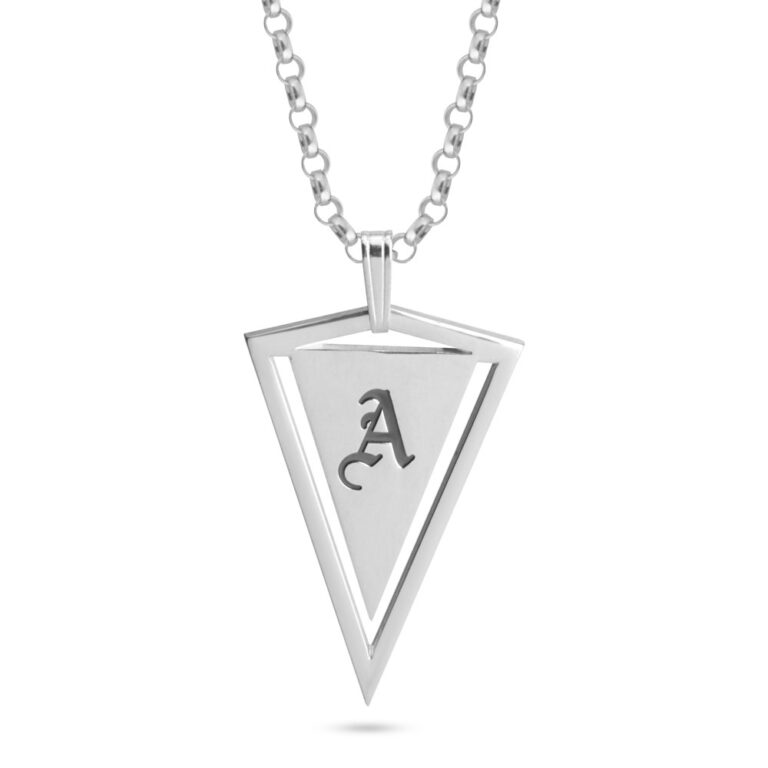 Triangle Initial Necklace