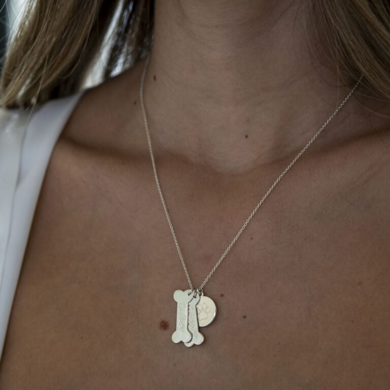 Bone Necklace with Dog's Name