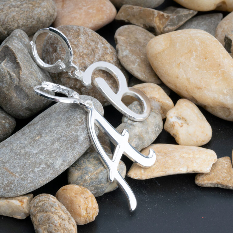 Cursive Initial Earring 