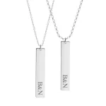 סט שרשראות זוגי עם חריטה של אותיות