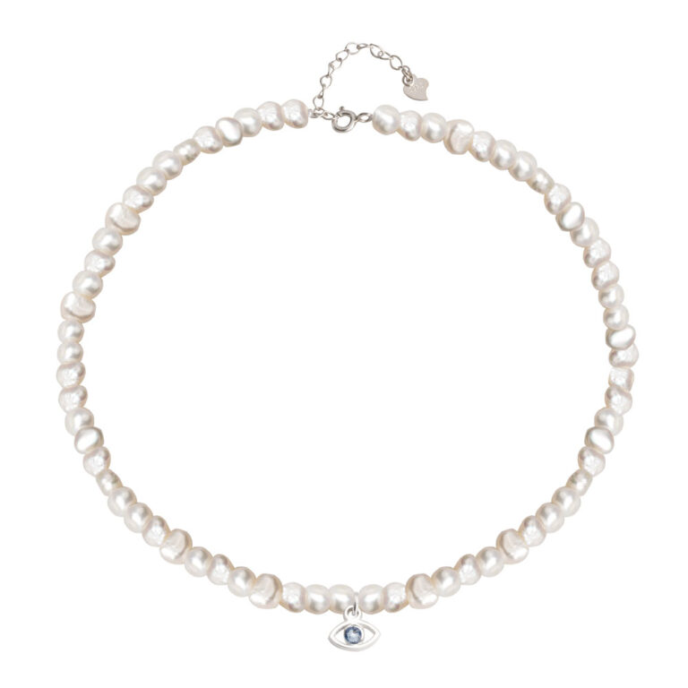 Evil Eye Pearl Necklace