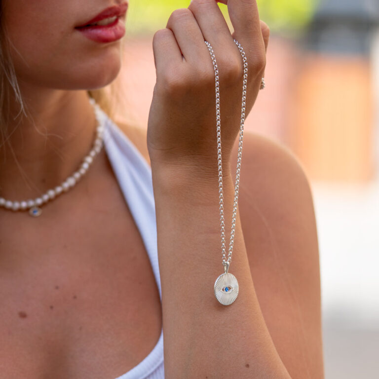 Round Evil Eye Necklace
